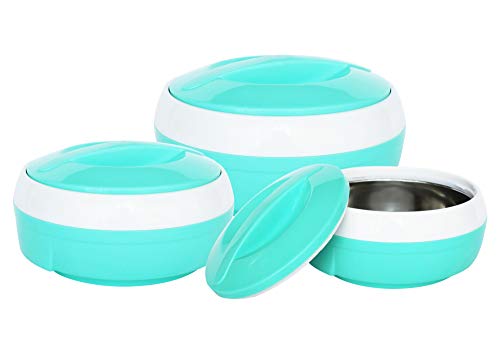 PRINCEWARE Solar Plastic Plaid Casserole Set (Green) -3 Pieces at Discount Price in India