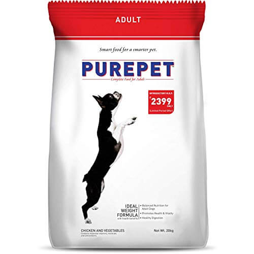 Purepet Chicken & Vegetable Adult Dog Pellet Food 20kg at Cheap Price in India