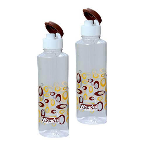 Wonder Plastic Prime Polo Fridge Bottle Set, 2 Pcs Bottle 800 ml, Brown Color, Made in India at Discount Price in India
