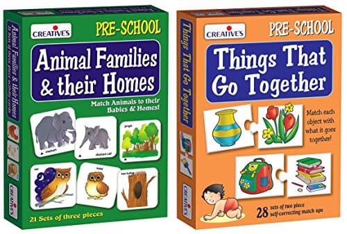 Creative’s Educational Aids 0620 Animal Families and Their Homes & Things That Go Together at Cheap Price in India