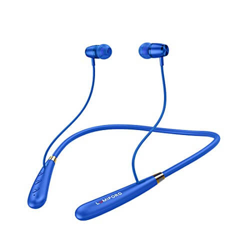 Lumiford XploriaHD XP60 in-Ear Wireless Flexible Neckband Earphones with Mic, Bluetooth 5.0, Splash proof Magnetic Earbuds,Type-C Charging Port (Blue) at Sale Price in India