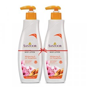 Santoor Perfumed Body Lotion for Whitening & UV Protection with Sandalwood & Sakura Extracts, 250ml (Buy 1 Get 1) at Discount Price in India