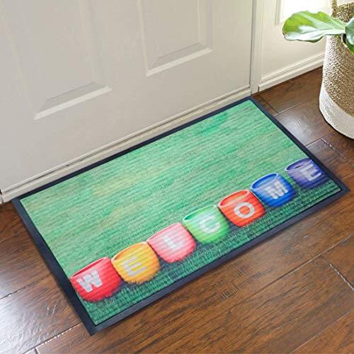 Status 3D Printed Digital Home/Living/Lobby/Bathroom/Office Sanatizing Entrance Rubber Door Floor Mat with Anti Slip Backing (15 x 23 Inch) at Cheap Price in India
