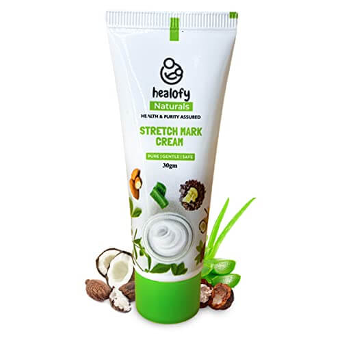 Healofy Naturals Anti-Stretch Marks Cream, 30gm | Moisturizes the Skin, Reduces Stretch Marks
