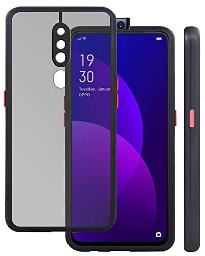 Jkobi Back Cover Case for Oppo F11 Pro (Camera Protection | Smoke Translucent | Thermoplastic | Black)