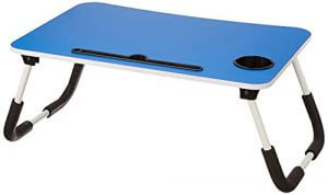 Amazon Brand - Solimo Mira Multi-Purpose Laptop Table with Cup Holder (Blue)