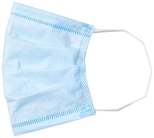 Amazon Brand - Solimo Non-Woven Fabric Disposable Surgical Mask with Meltblown Filter Without Valve for Unisex (Pack of 50), Blue