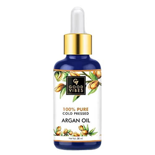 Good Vibes 100% Pure Argan Cold Pressed Carrier Oil, 30 ml | Moisturizing & Hydrating For All Skin & Hair Types | 100% Natural, No GMO, No Synthetics, No Animal Testing