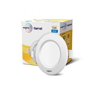 wipro Garnet 5-Watts Round LED Downlight (Blue Light)