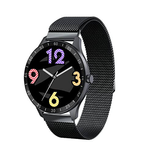 ZEBRONICS Zeb- FIT3220CH Smart Fitness Watch with Full Touch TFT Round Display, Metal Body, -Day Data Storage, SpO2, BP & Heart Rate Monitor, IP68 Water Resistant (Metallic Black Strap)