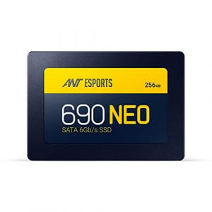 Ant Esports 690 Neo Sata 2.5" 256 GB SSD Internal Solid State Drive (SSD) with SATA III Interface, 6Gb/s, Fast Performance, Ultra Low Power Consumption, with Quad Channel Controller, Black