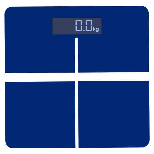 beatXP Blue plus Digital Bathroom Weighing Scale with LCD Panel & Thick Tempered Glass, Electronic Weight Machine for Human Body - 2 Year Warranty