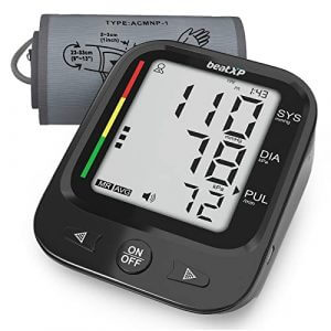 beatXP BP Machine - Fully Automatic BP Monitor Large Cuff Size - Memory Feature with Pulse Rate Detection - 1 Yr Warranty - Large Display Size (Black)