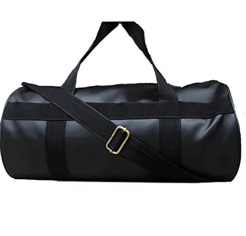Gym Bag Body Building Pu Leather Duffle Gym Bag & Sports Bag for Men and Women Black Duffle Bag