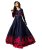 Impression fab Anarkali Gown in Dark Blue and Pink
