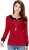 Zombom Casual Full Sleeve Solid Women’s Red Top